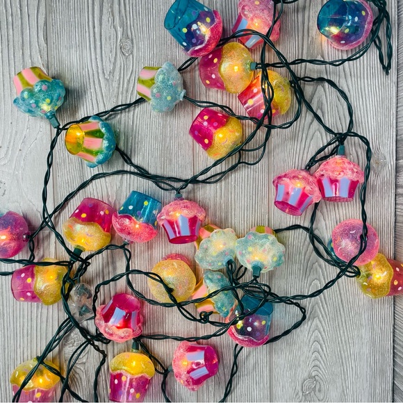 30 plastic cup cake string lights colorful cupcake strand light party decoration - Picture 14 of 14
